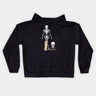 Skeleton duo skatboarding pattern Kids Hoodie